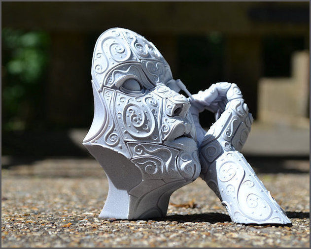 Maskara sculpture  3D print model_18