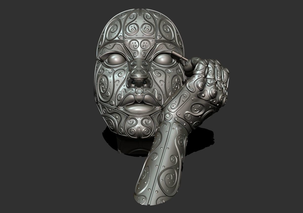 Maskara sculpture  3D print model_20