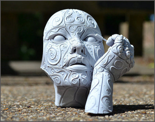 Maskara sculpture  3D print model_17