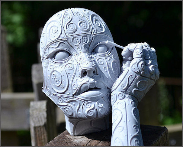 Maskara sculpture  3D print model_1