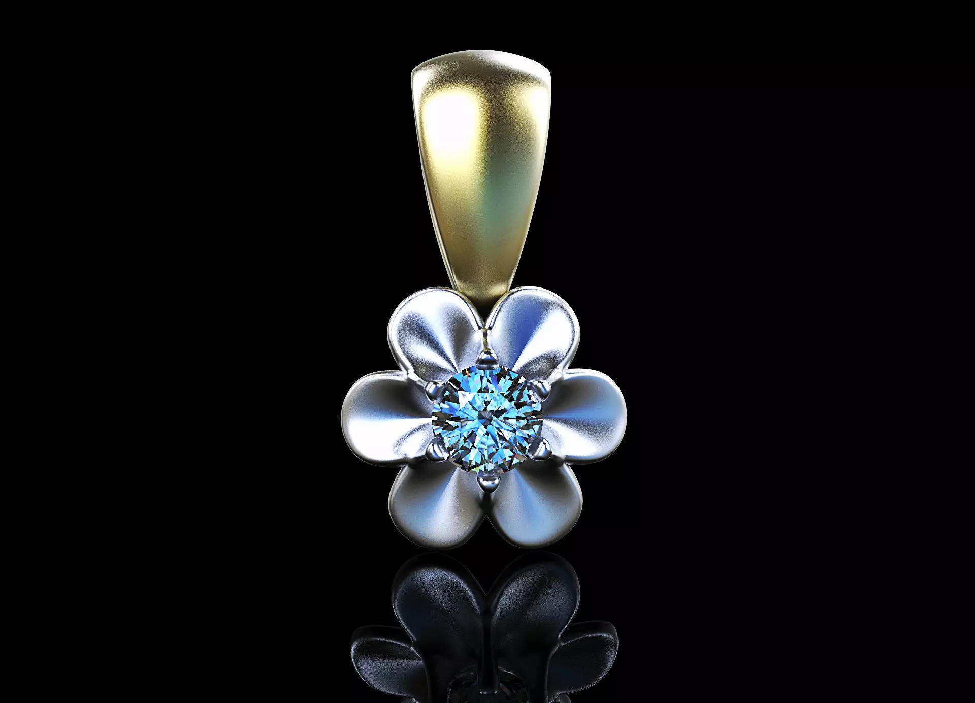 pendant flower 3D print model