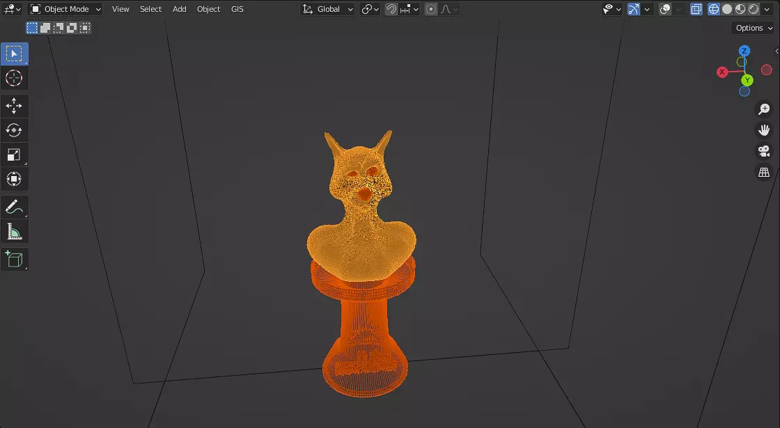 Improvisation bust of fox 3D print model_0