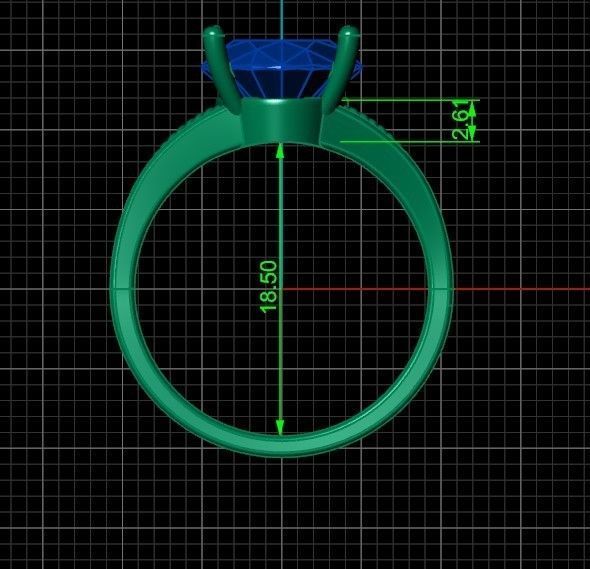 big oval stone ring 3D print model_36