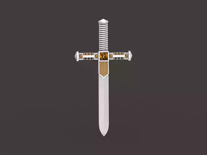 pendant sword with stones dagger