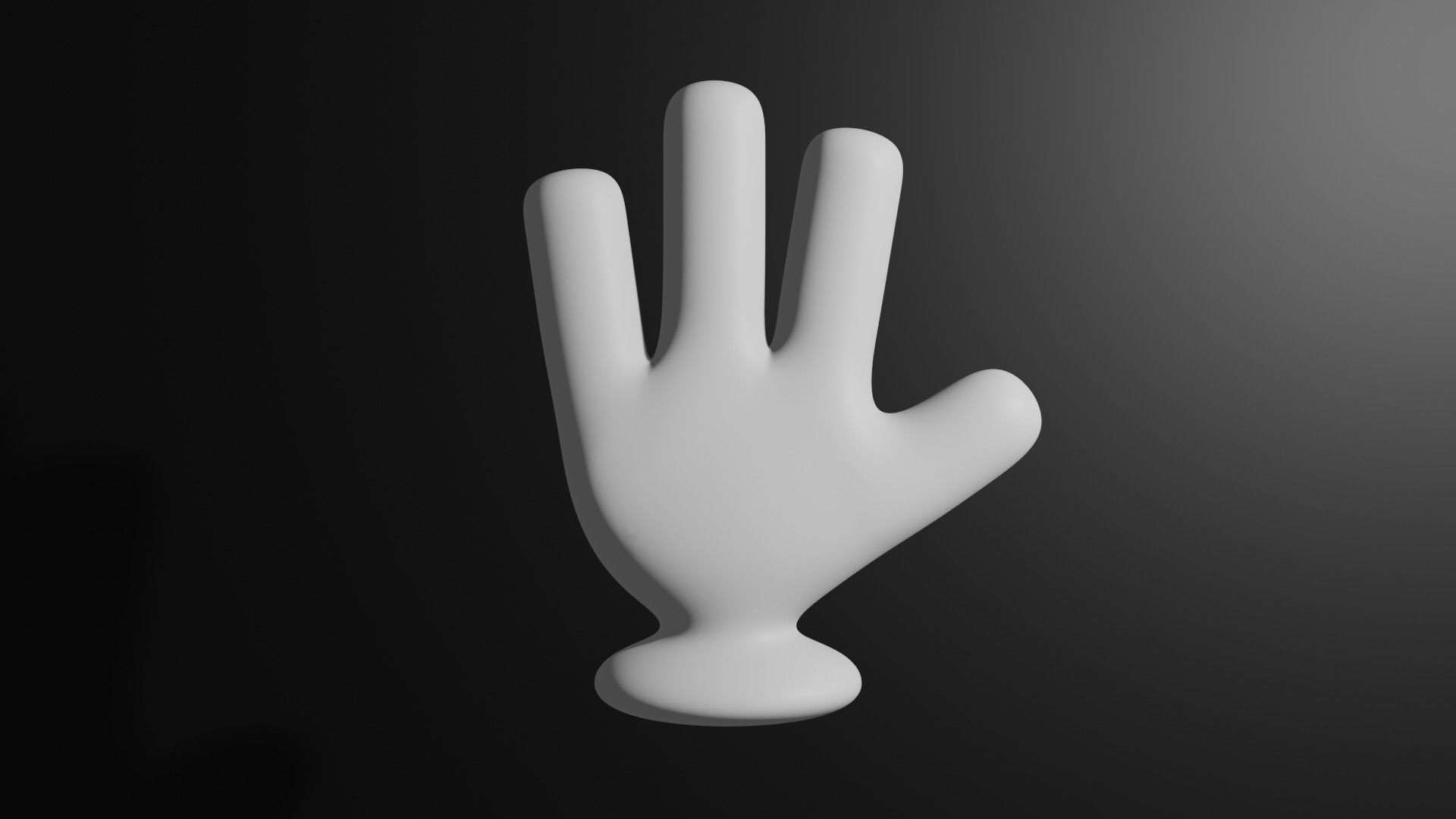 3D four fingers cartoon hand Blender Rigged free 3D model rigged CGTrader