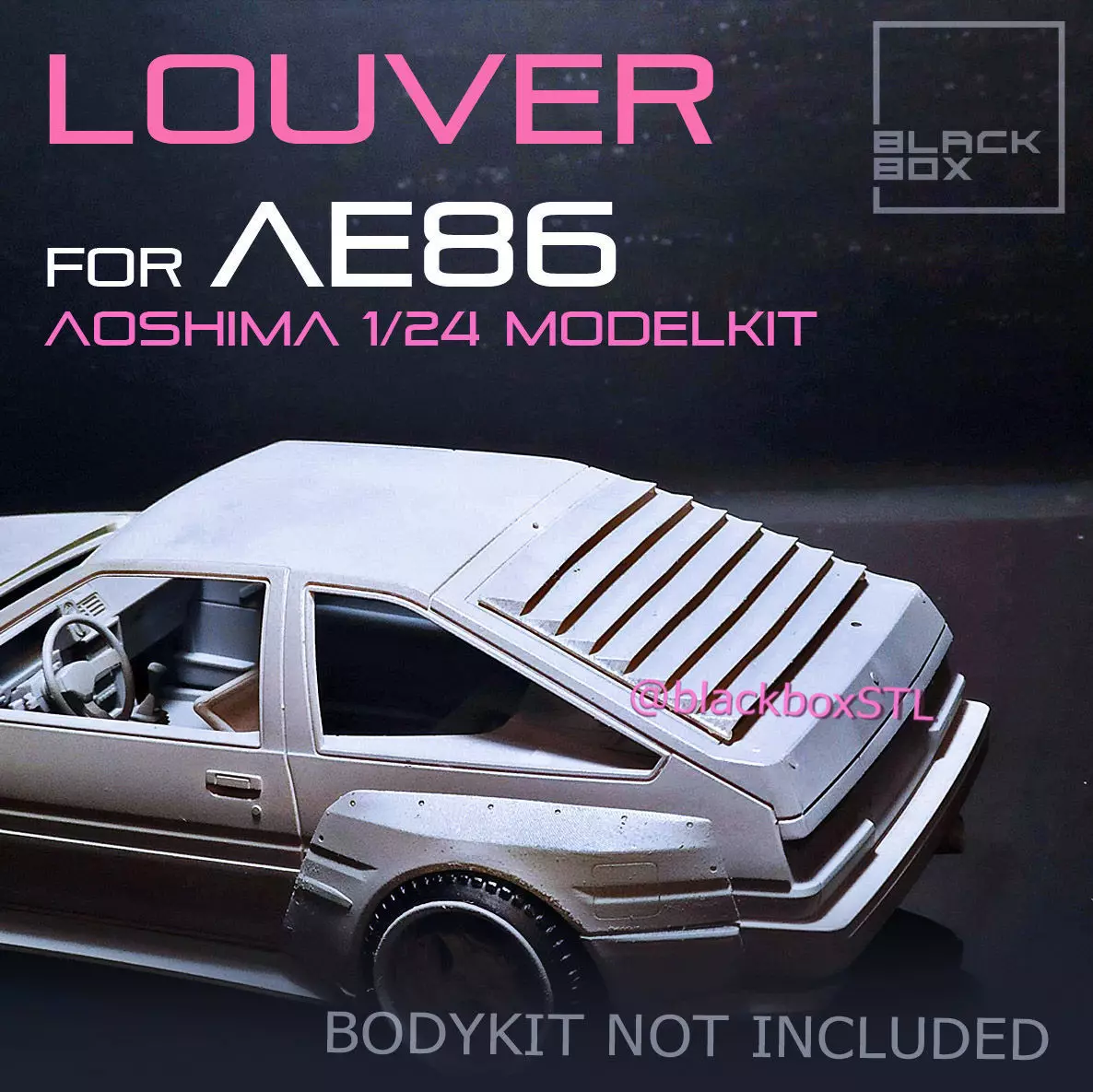 AE86 Window LOUVER FOR AOSHIMA 1-24 Modelkit 3D print model