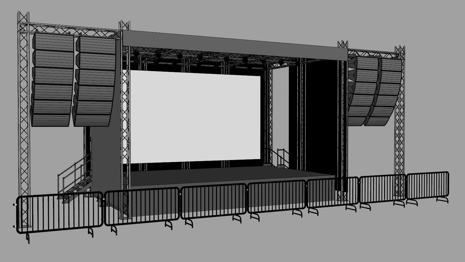Concert Stage 1 3D model_6