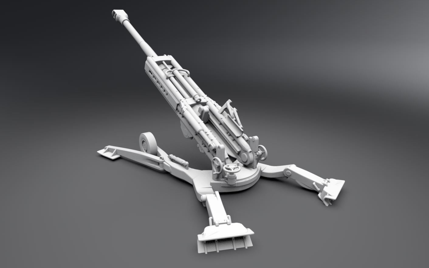 M777 Howitzer Scale model 3D print model_2