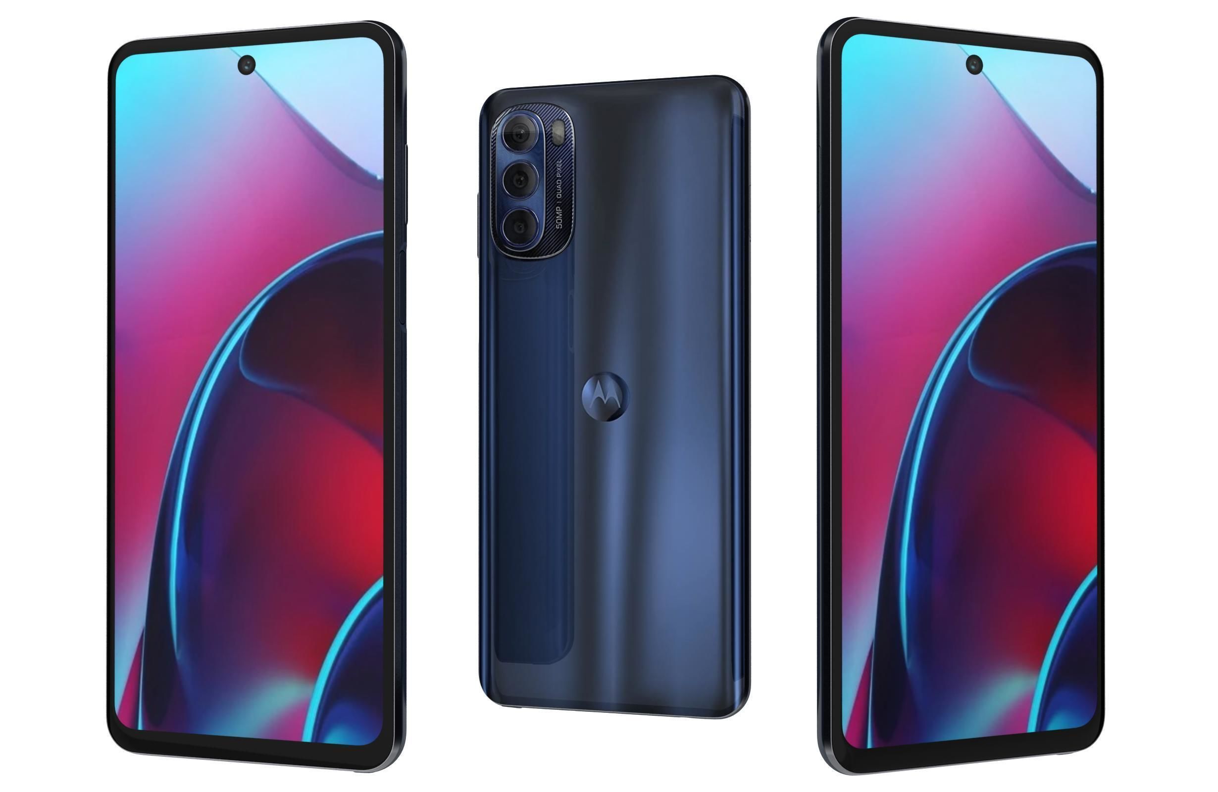 Motorola Moto G Stylus 2022 Twilight Blue And Metallic Rose 3D model_2