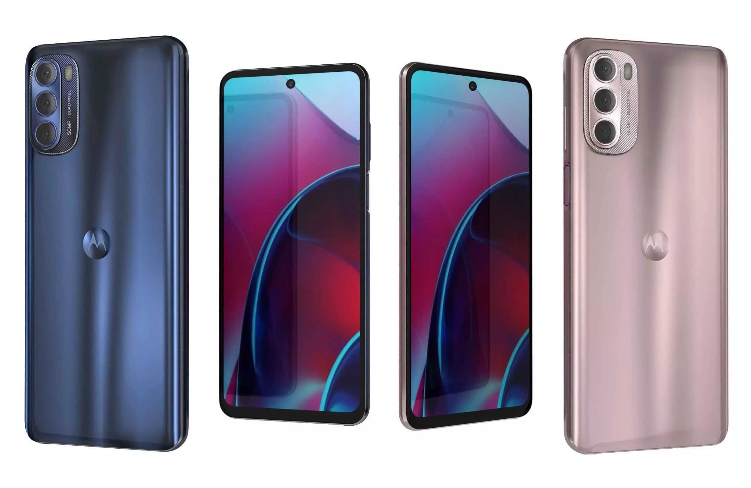 Motorola Moto G Stylus 2022 Twilight Blue And Metallic Rose 3D model_0