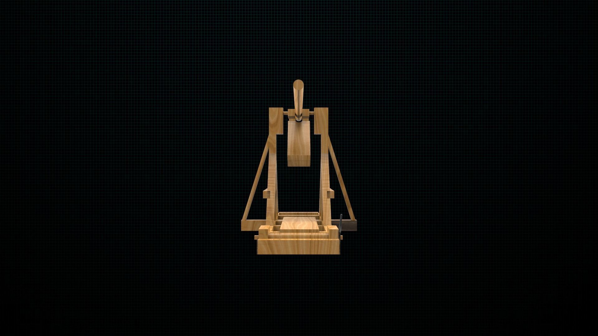 Trebuchet launcher 3D print model_10