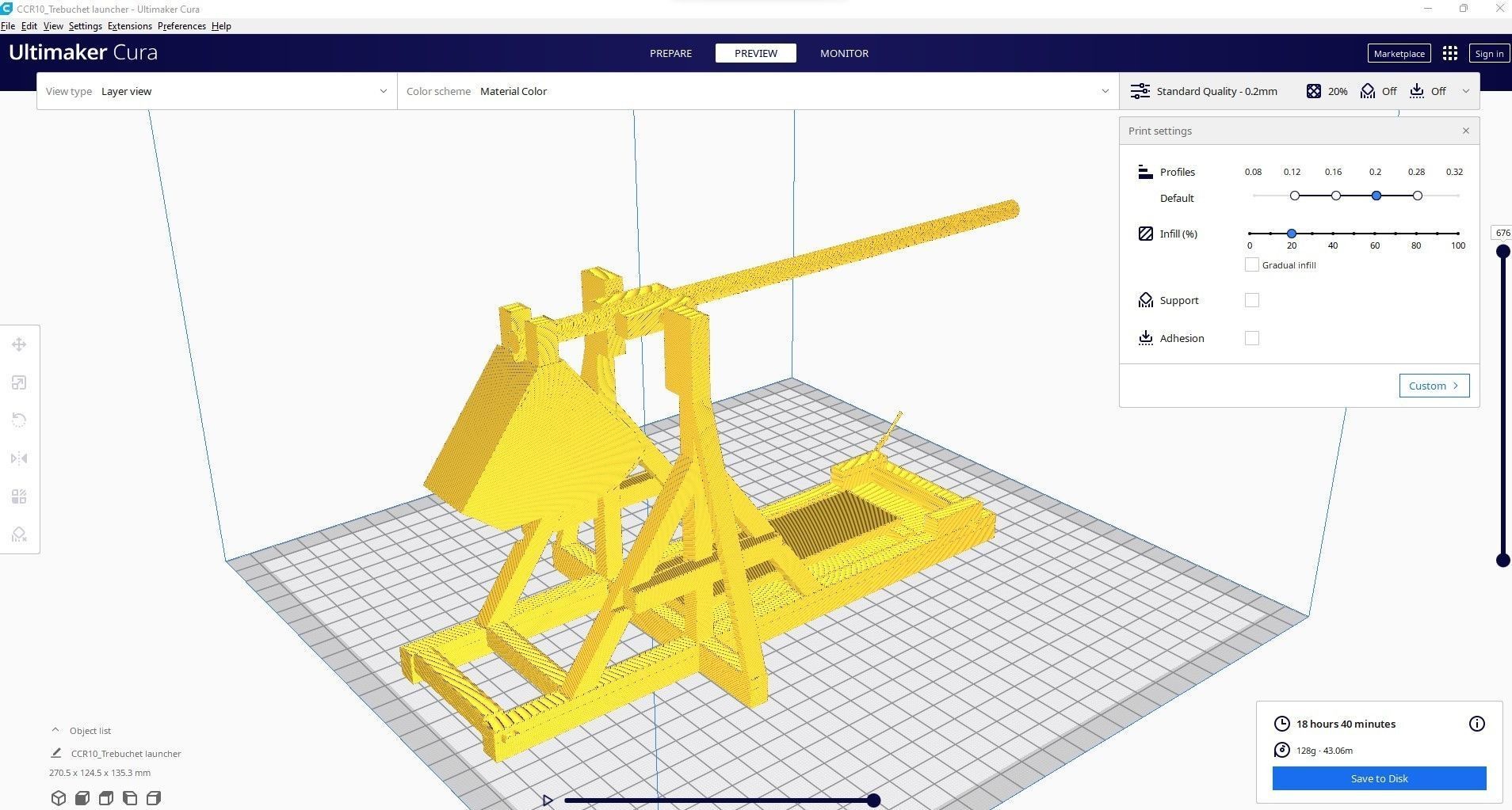 Trebuchet launcher 3D print model_5