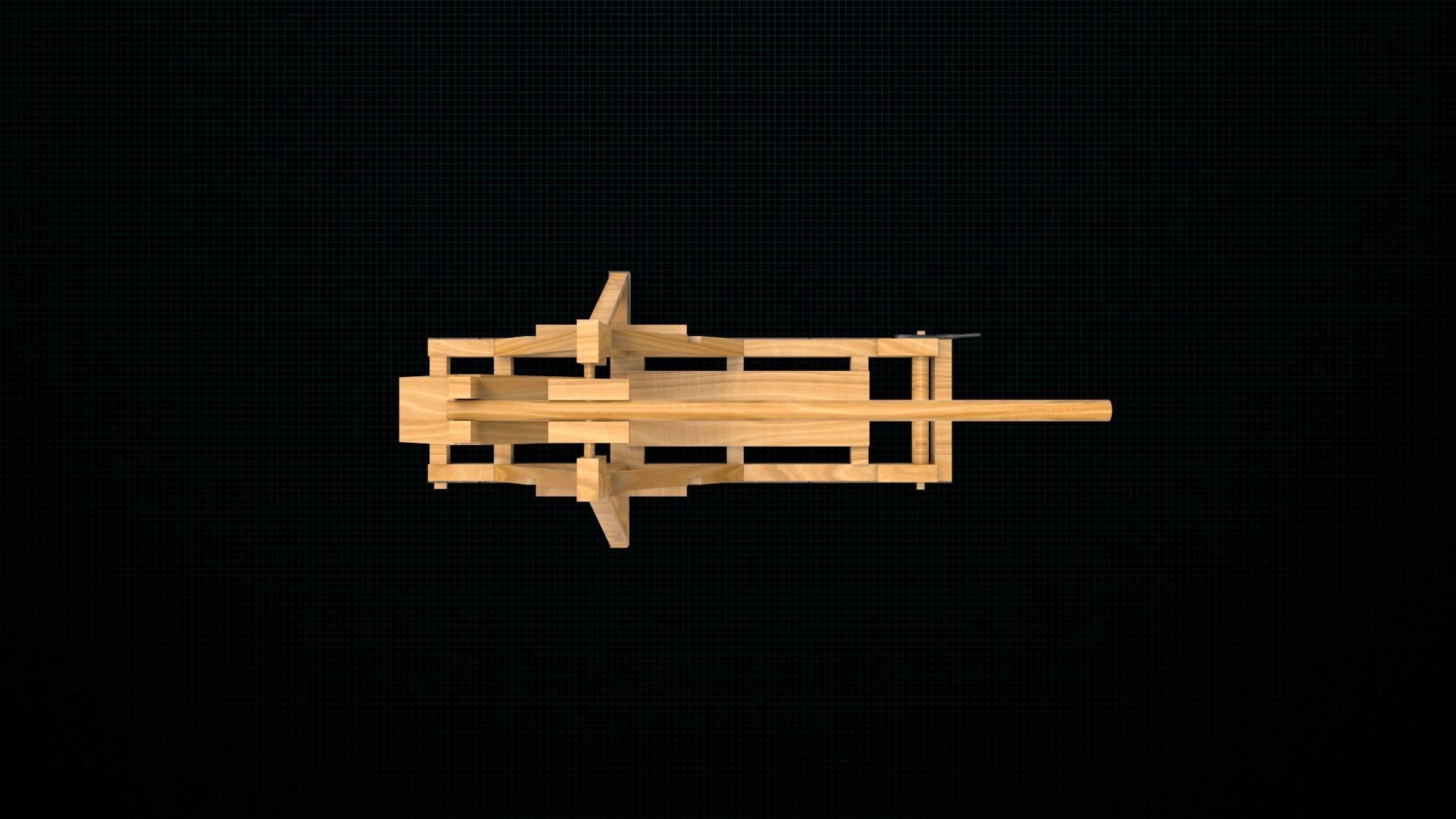 Trebuchet launcher 3D print model_11