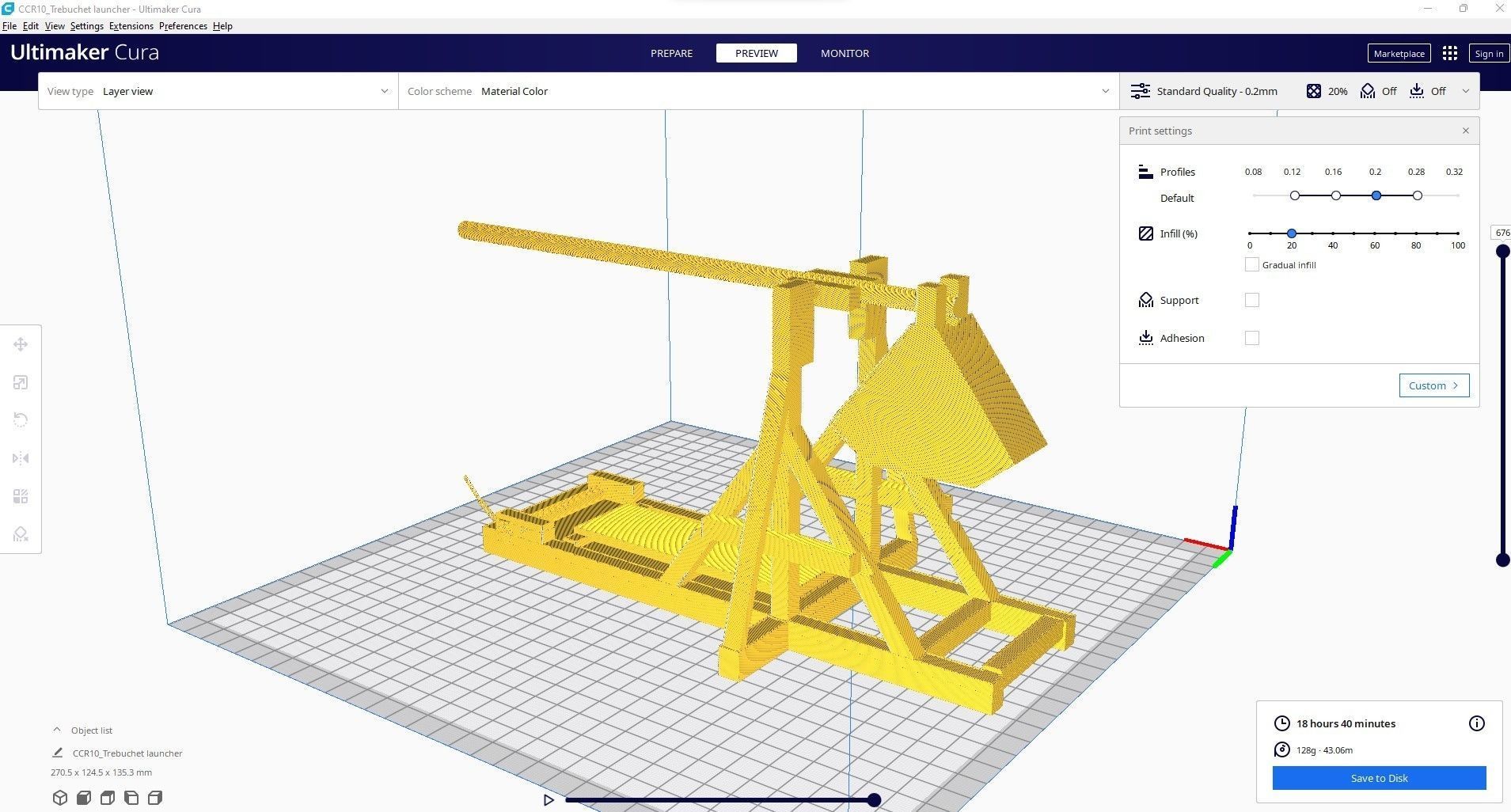 Trebuchet launcher 3D print model_7