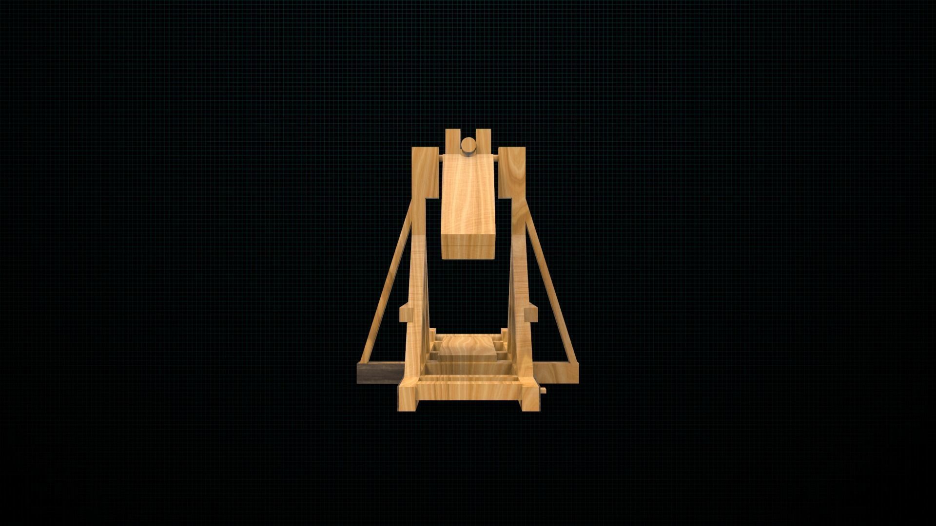 Trebuchet launcher 3D print model_6