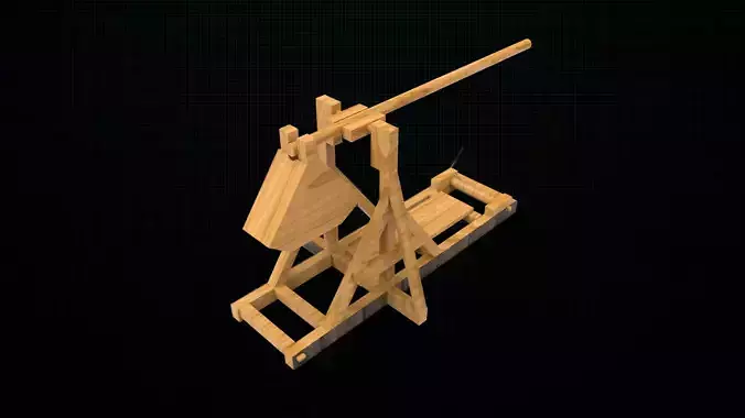 Trebuchet launcher 3D print model