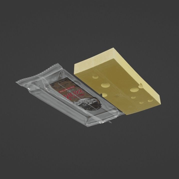 Swiss cheese 3D model_8