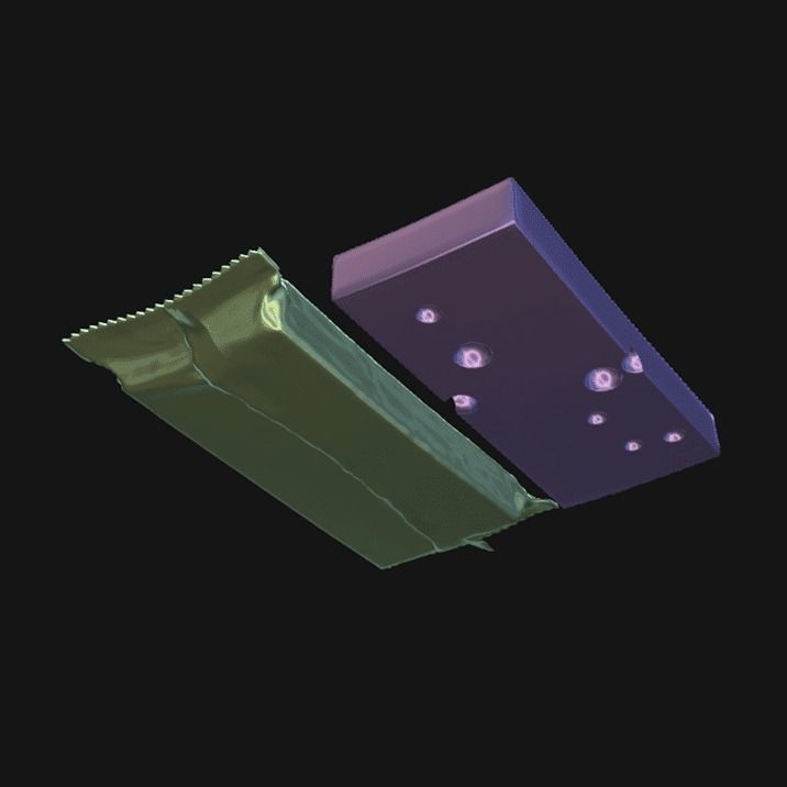 Swiss cheese 3D model_10