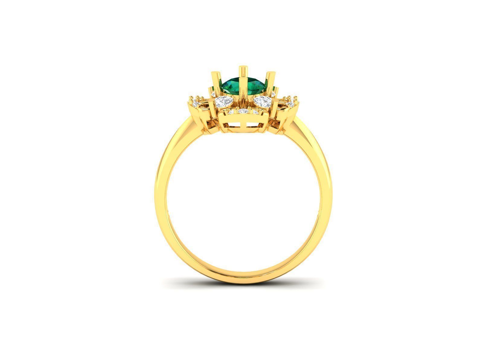 Solitaire Wedding Engagement Ring 3dm STL FBX OBJ Render Details 3D print model_1