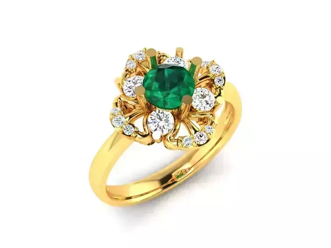 Solitaire Wedding Engagement Ring 3dm STL FBX OBJ Render Details