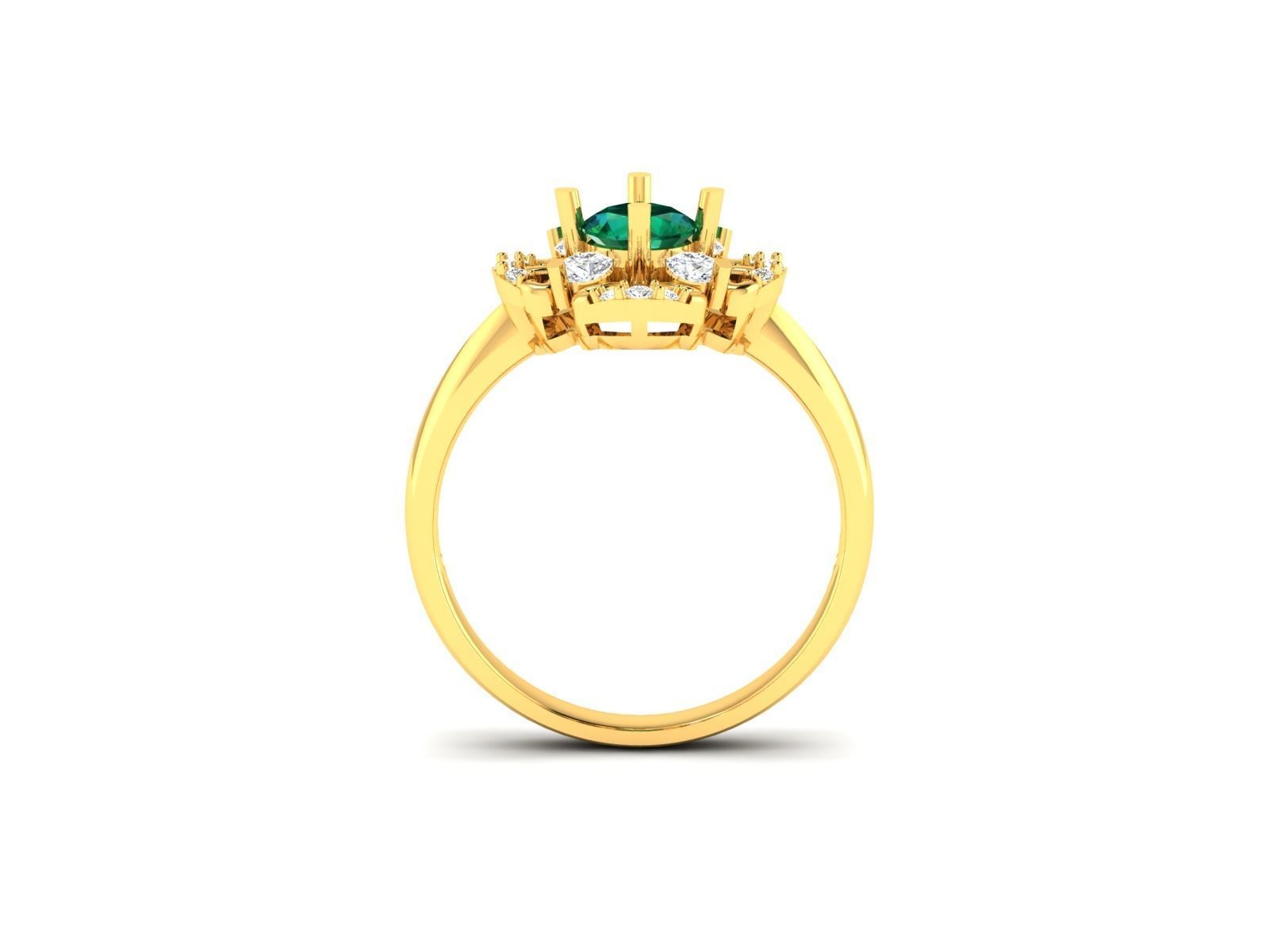 Solitaire Wedding Engagement Ring 3dm STL FBX OBJ Render Details 3D print model_2