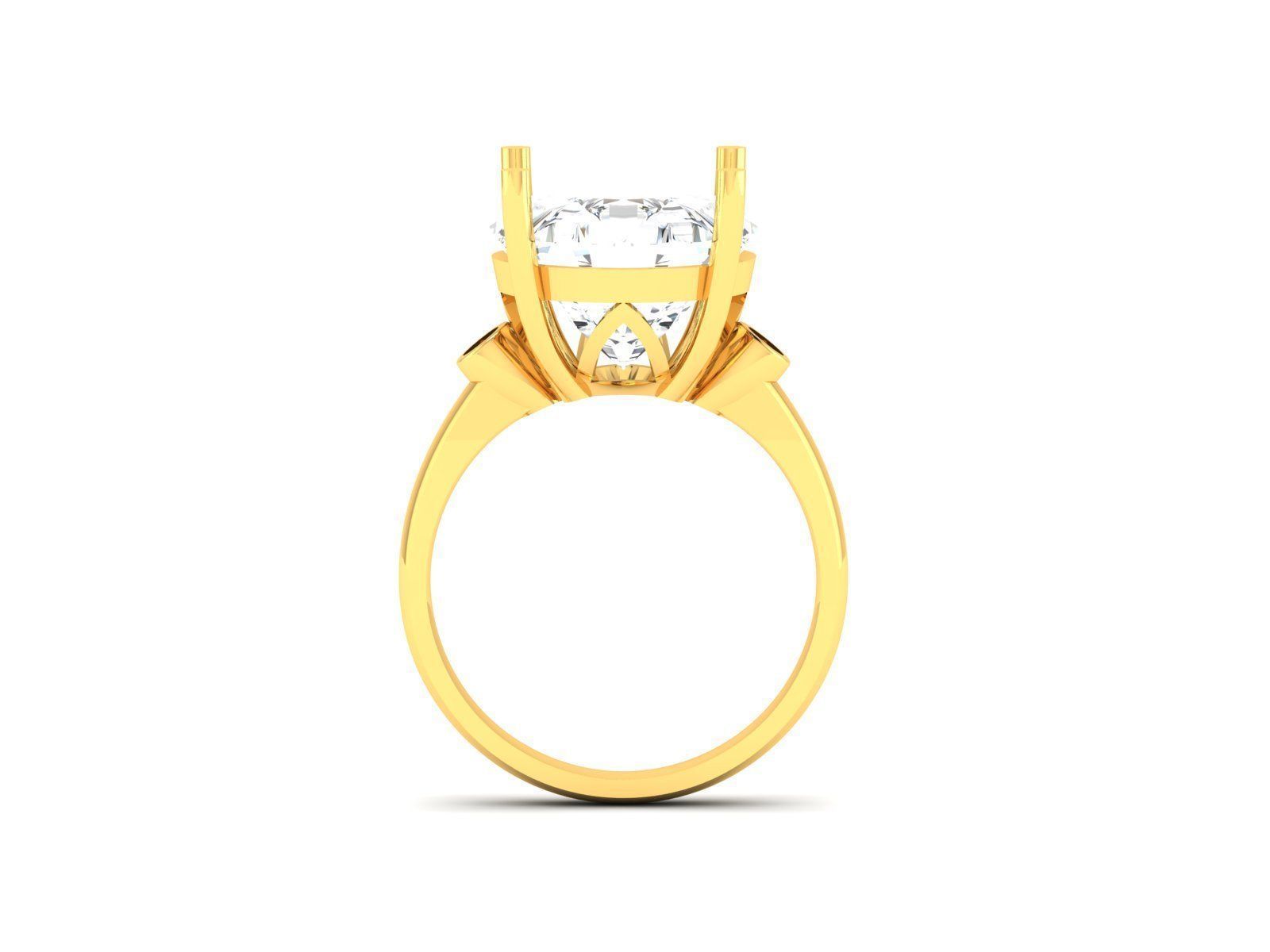 Solitaire Wedding Engagement Ring 3dm STL FBX OBJ Render Details 3D print model_7