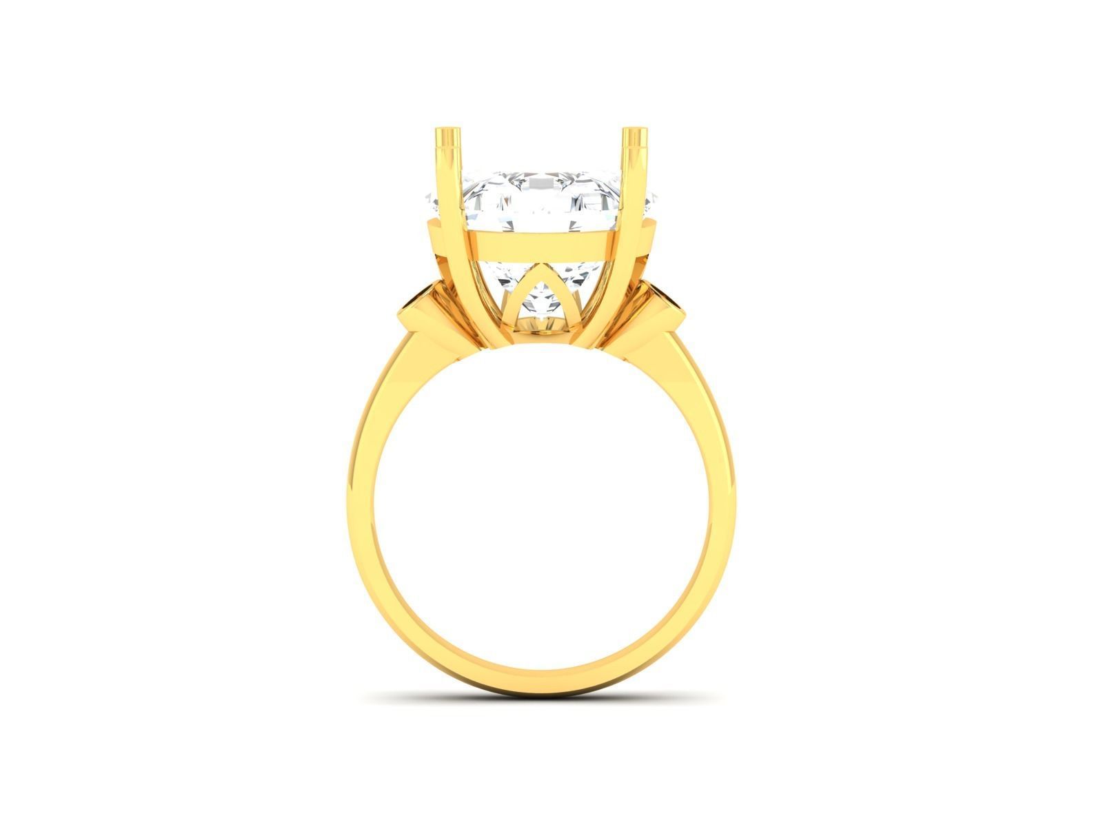 Solitaire Wedding Engagement Ring 3dm STL FBX OBJ Render Details 3D print model_8
