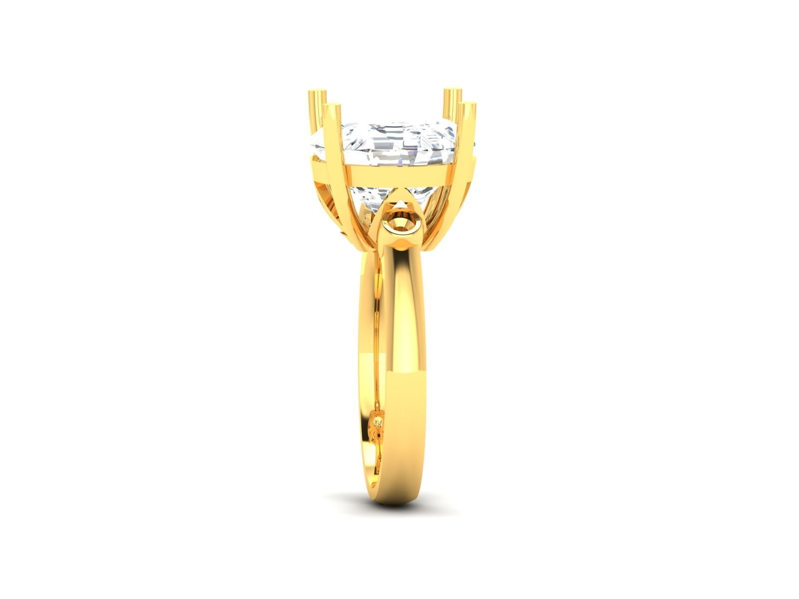 Solitaire Wedding Engagement Ring 3dm STL FBX OBJ Render Details 3D print model_10