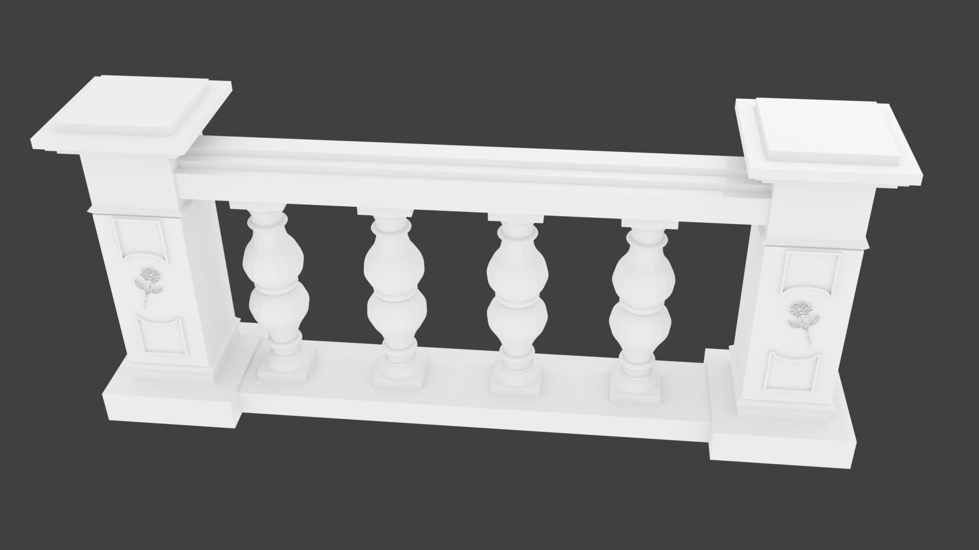 Architectural Stone Balusters 3D 3D print model_3