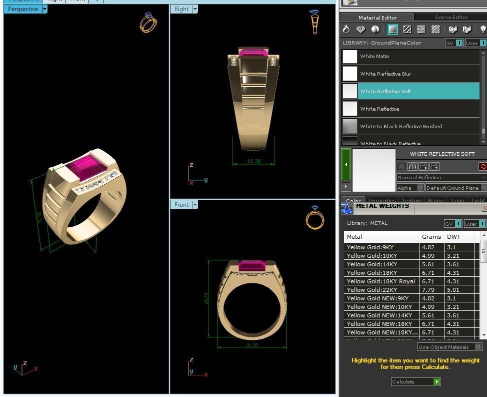  Wedding Engagement Princess Ring 3dm STL FBX OBJ Details 3D print model_5