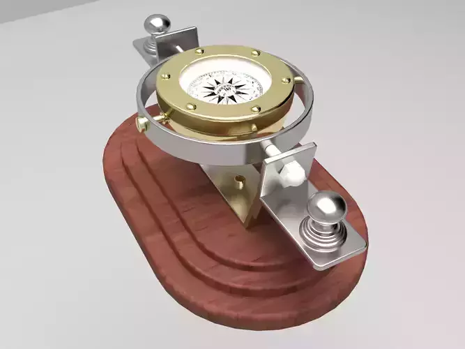 Compass gold cup 3D model