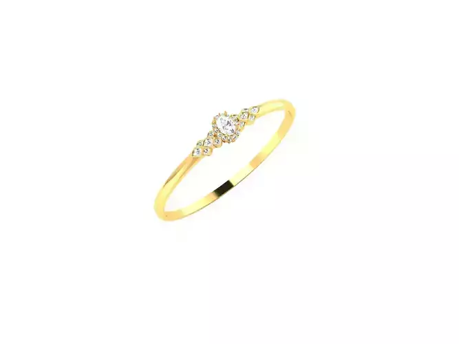 Solitaire Wedding Engagement Ring 3dm STL FBX OBJ Render Details