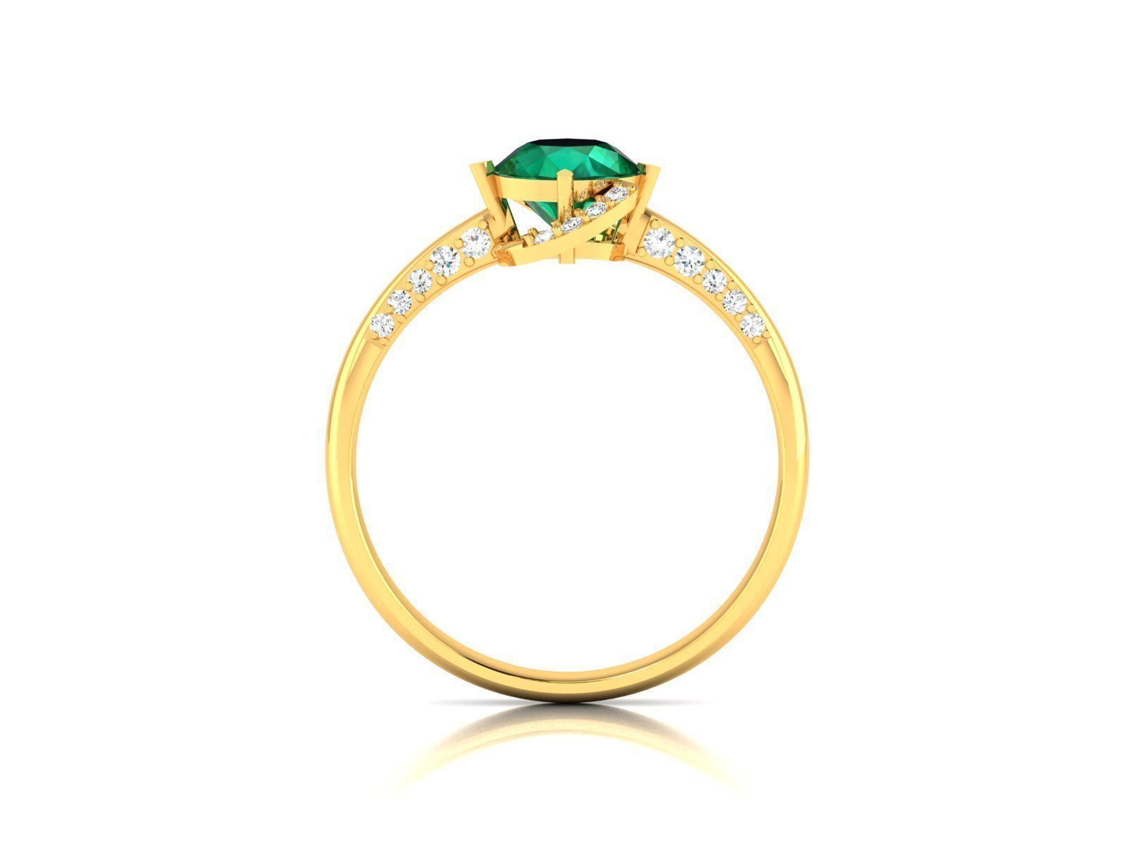 Solitaire Wedding Engagement Ring 3dm STL FBX OBJ Render Details 3D print model_3