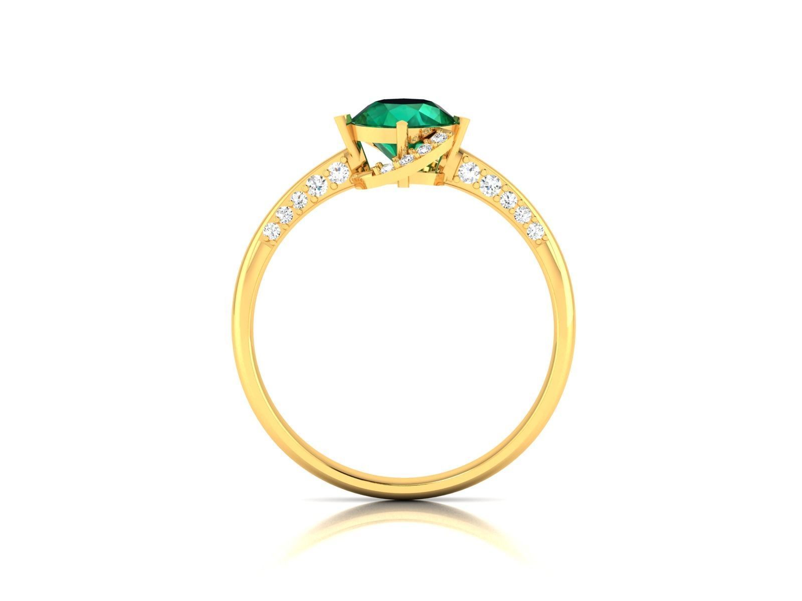 Solitaire Wedding Engagement Ring 3dm STL FBX OBJ Render Details 3D print model_4