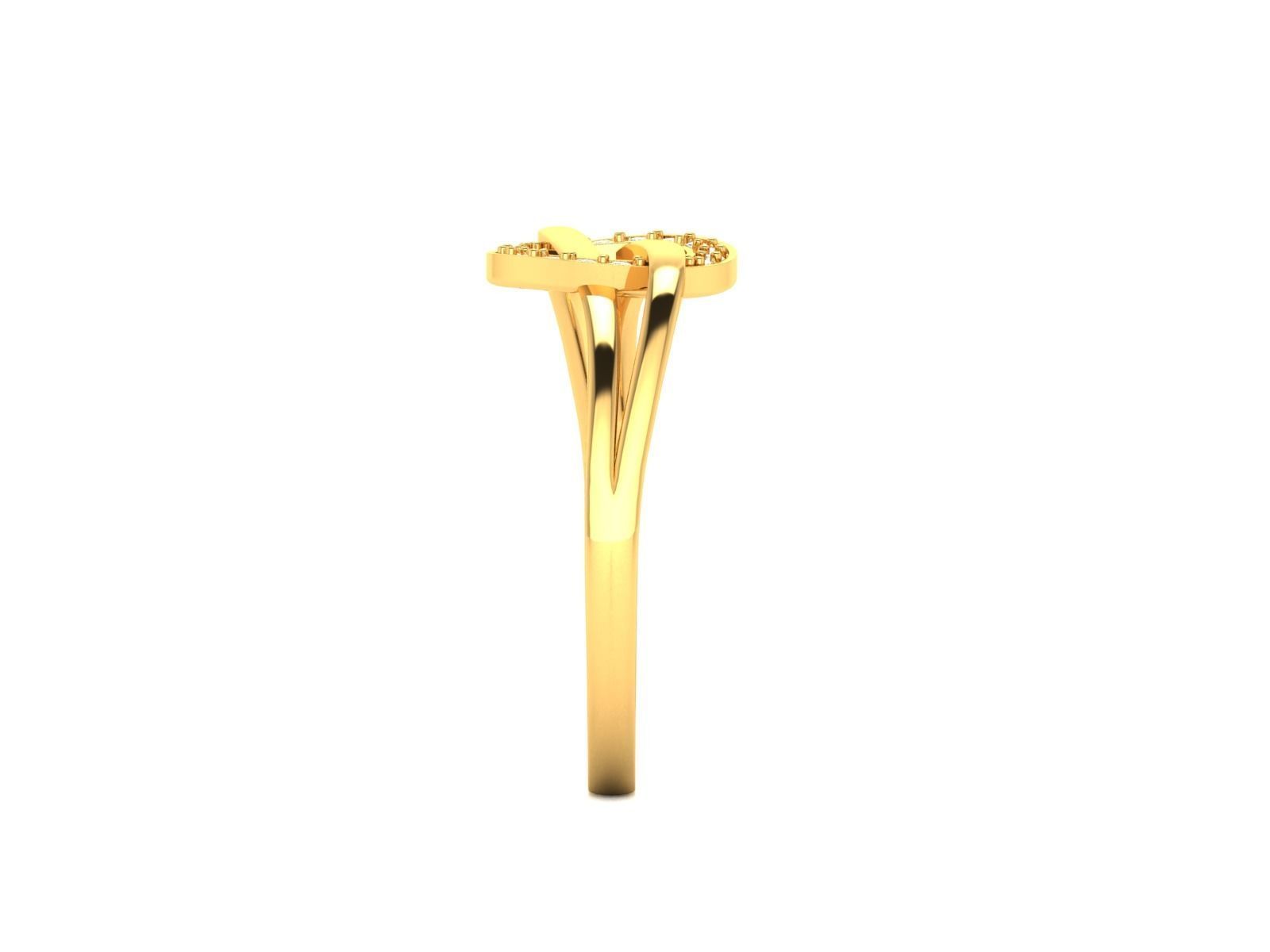 Solitaire Wedding Engagement Ring 3D print model_6