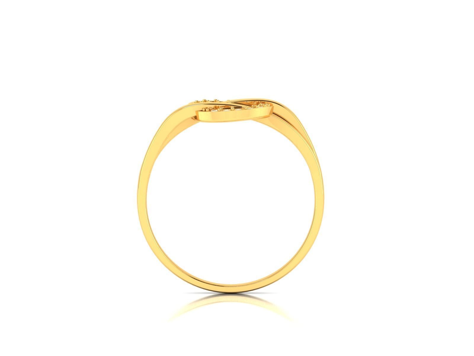 Solitaire Wedding Engagement Ring 3D print model_3