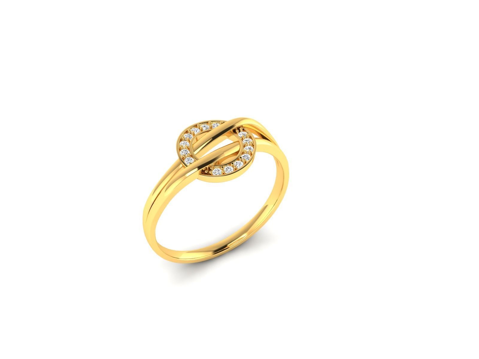 Solitaire Wedding Engagement Ring 3D print model_7