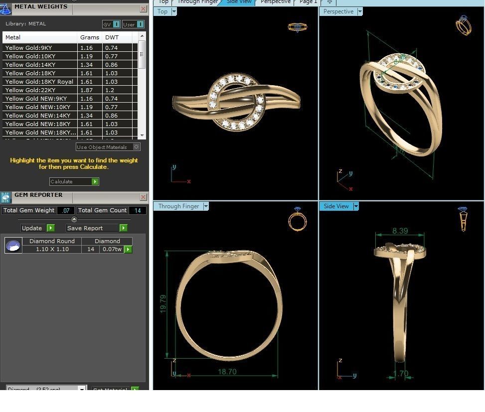 Solitaire Wedding Engagement Ring 3D print model_5