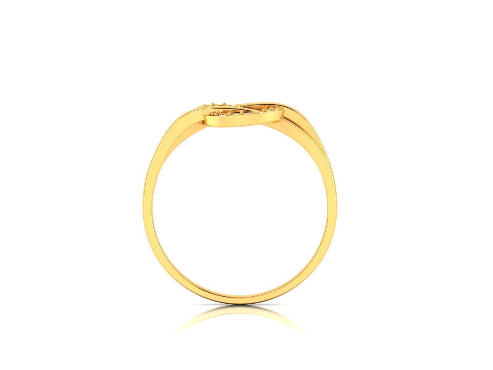 Solitaire Wedding Engagement Ring 3D print model_2