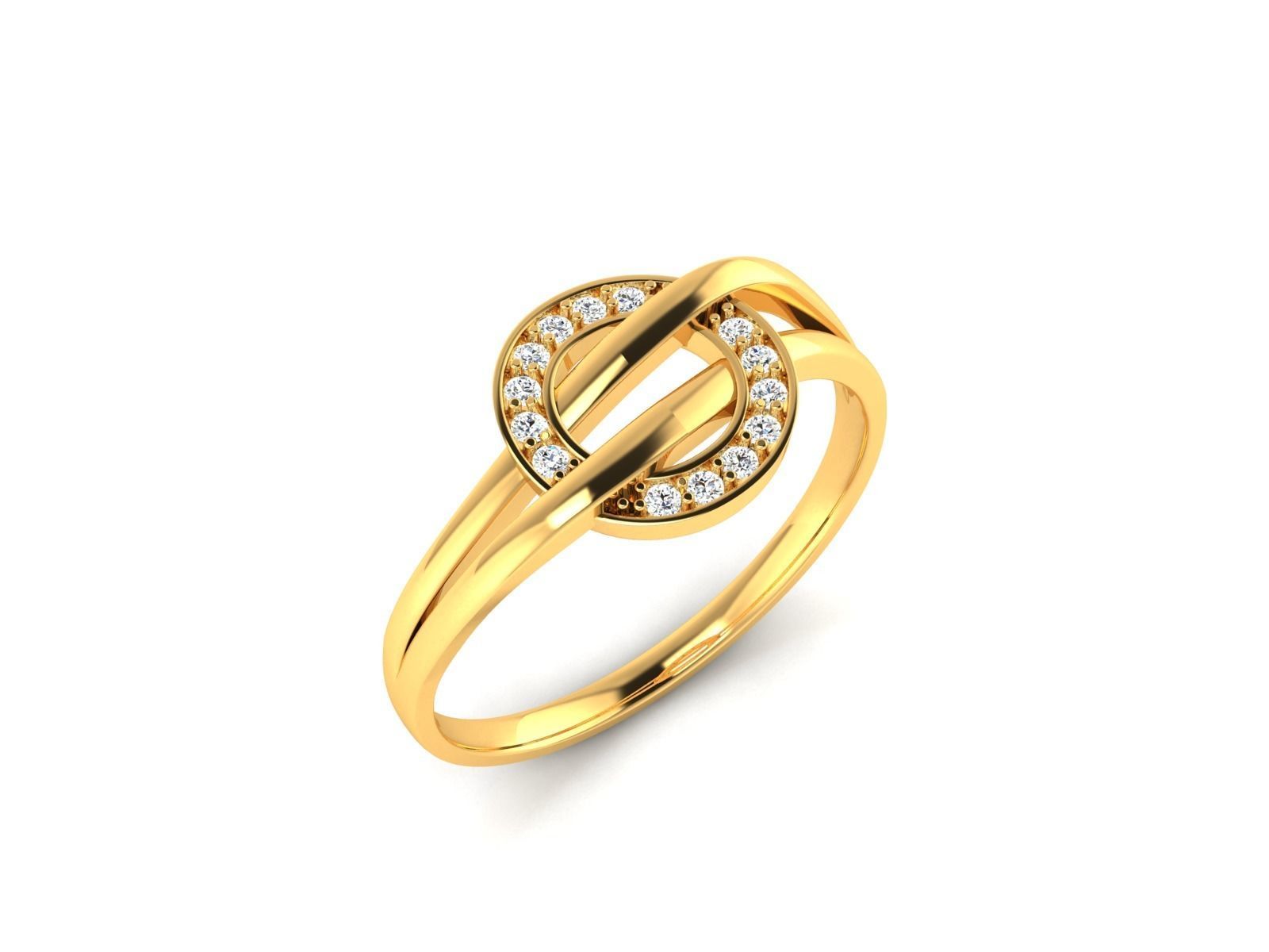 Solitaire Wedding Engagement Ring 3D print model_1