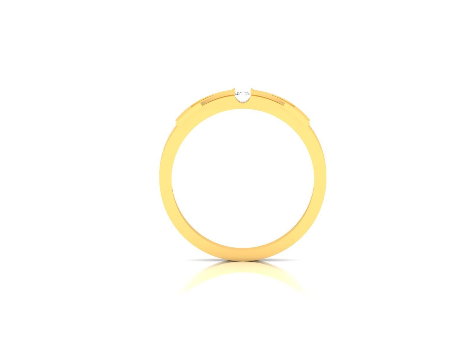 Solitaire Wedding Engagement Ring 3D print model_6