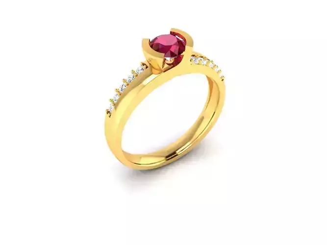 Solitaire Wedding Engagement Ring