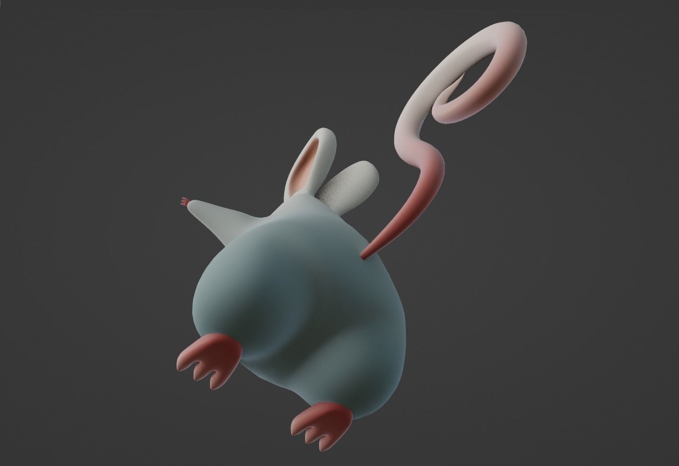 Cartoon Hamster Not Rigged 3D model_3