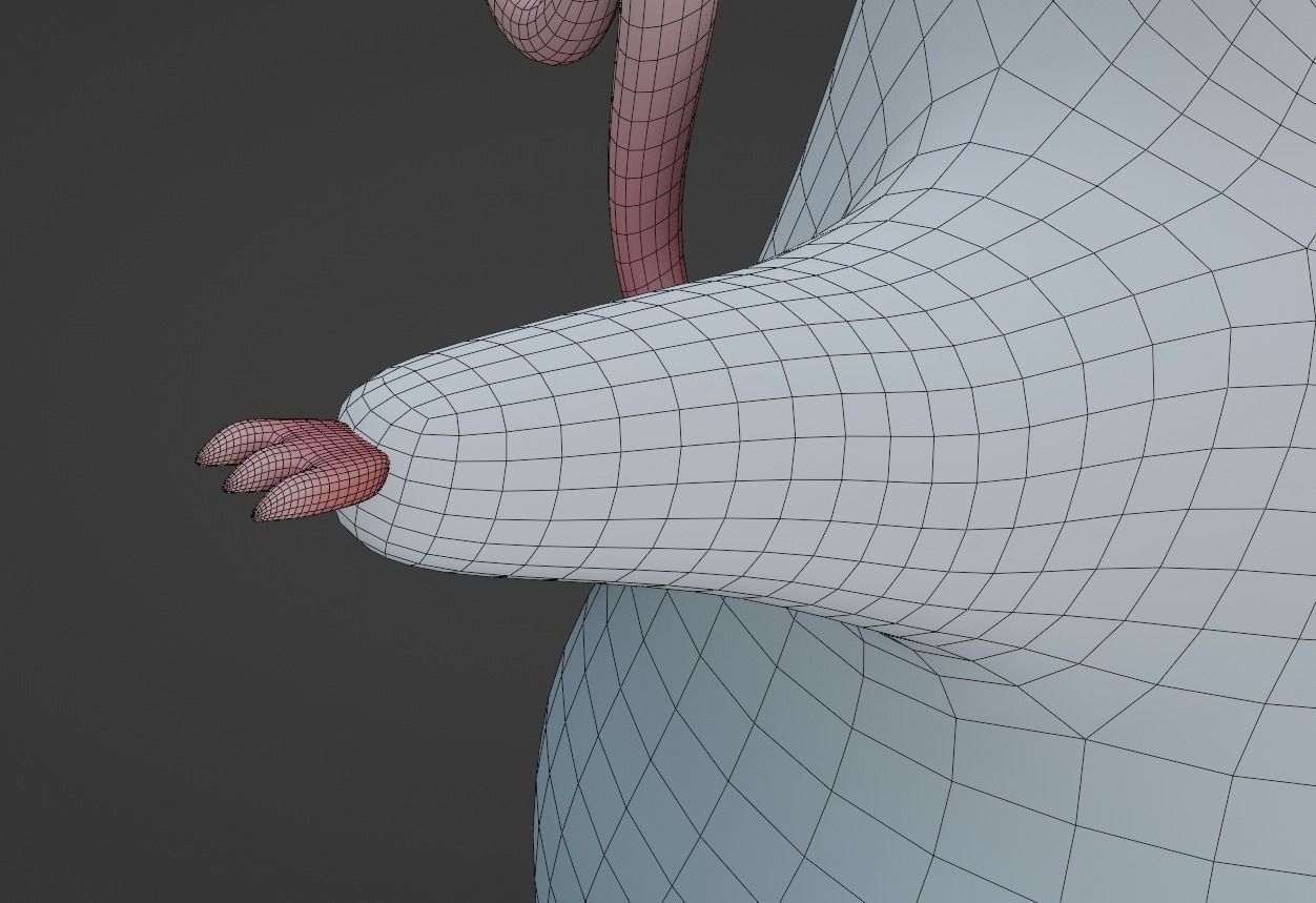 Cartoon Hamster Not Rigged 3D model_7