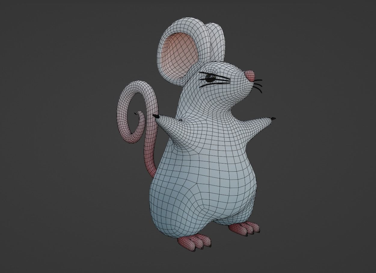 Cartoon Hamster Not Rigged 3D model_8
