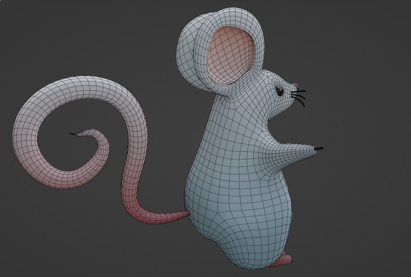 Cartoon Hamster Not Rigged 3D model_6