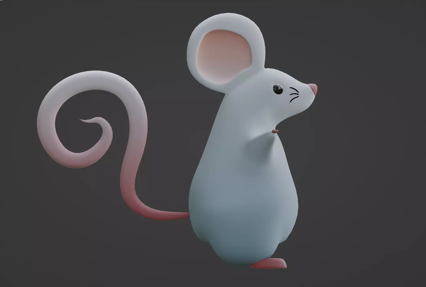 Cartoon Hamster Not Rigged 3D model_0