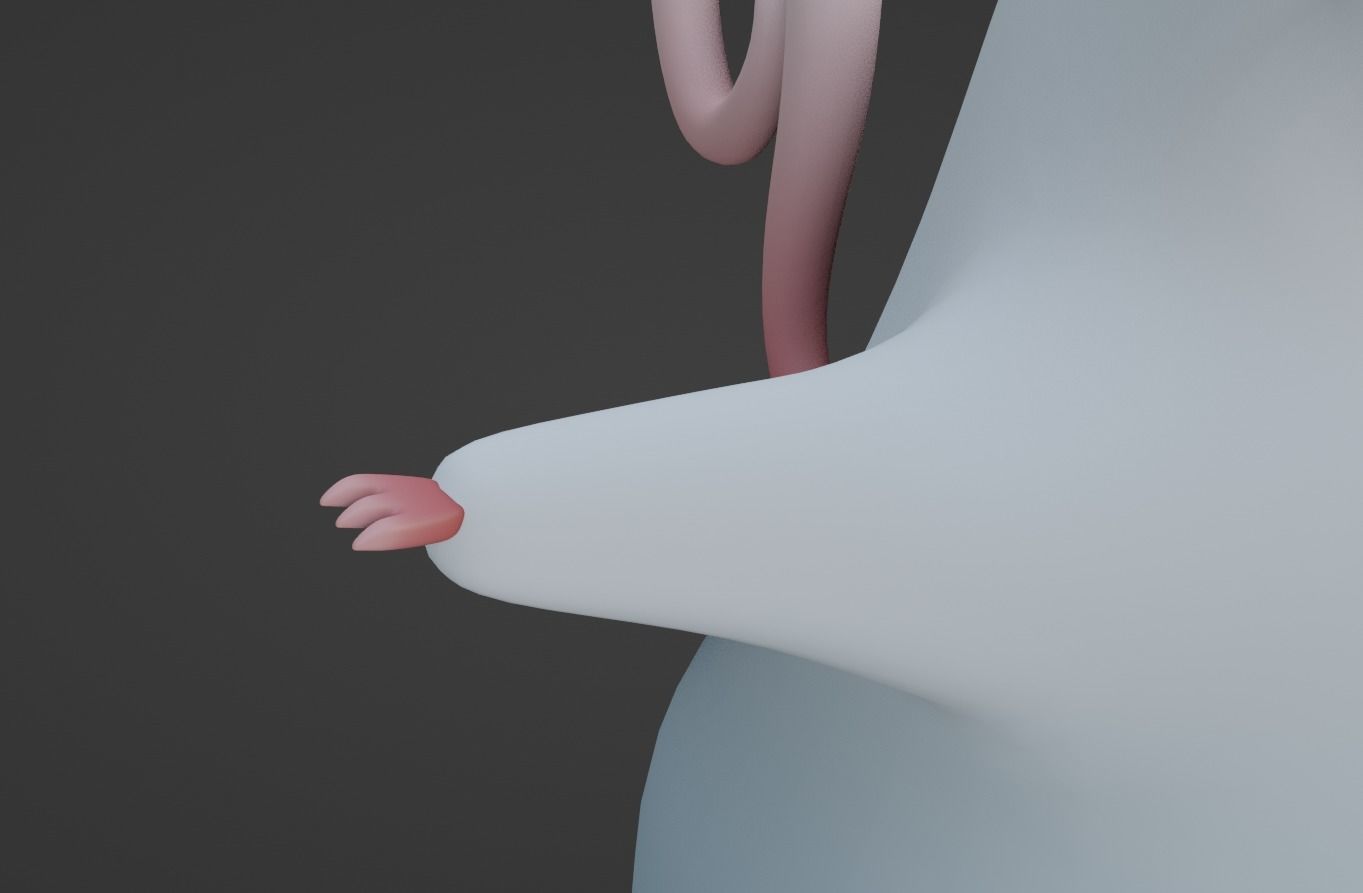 Cartoon Hamster Not Rigged 3D model_4