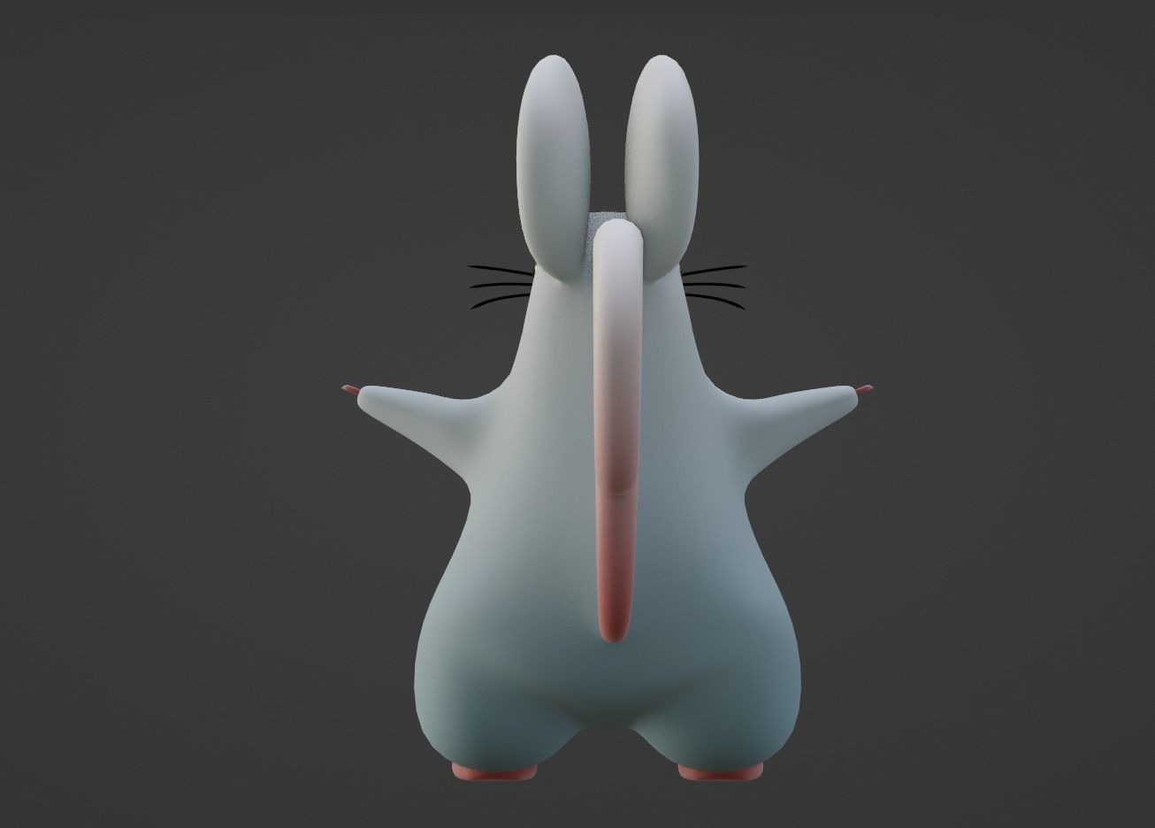 Cartoon Hamster Not Rigged 3D model_2