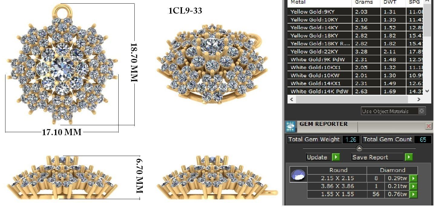 Women Pendant 3dm render detail 3D print model_1